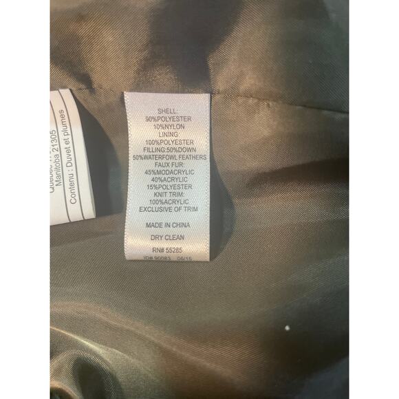 Express Olive Green Down Filled Jacket - Size Medium - Picture 9 of 9